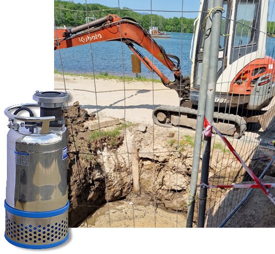 Kalová stavební čerpadla do výkopu